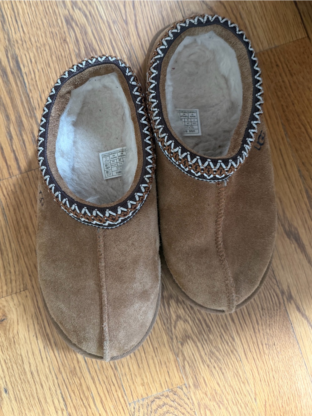 UGG women’s Chestnut Suede Cozy Slip-On Slippers